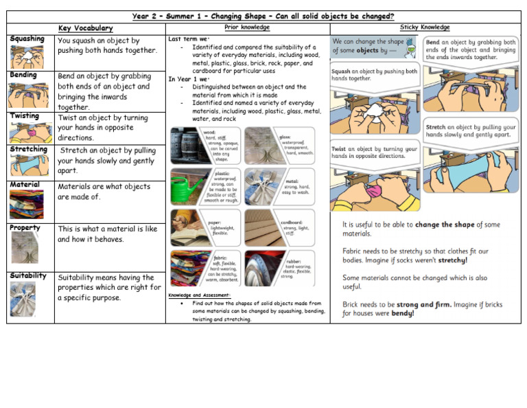 Changing Shapes of Solid Objects | PDF