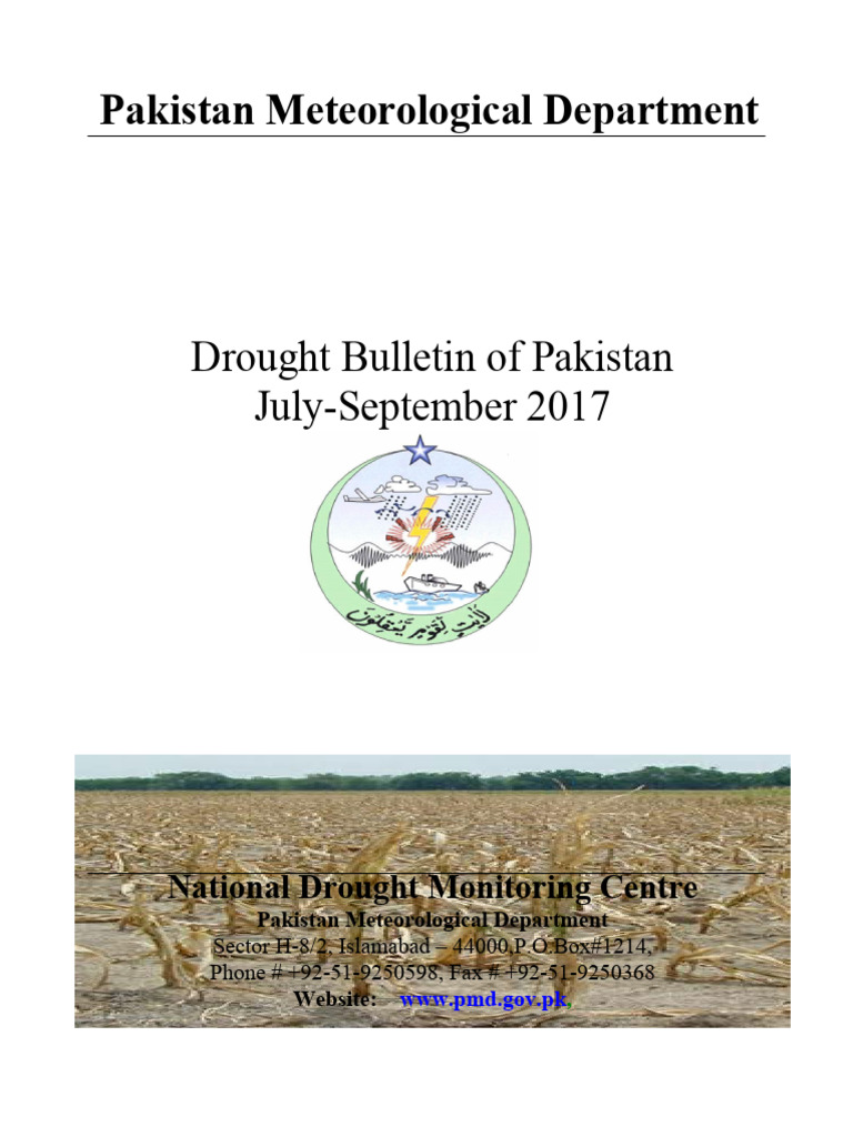 Pakistan Drought Bulletin Q3 2017 | PDF | Drought | Rice
