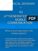 Technical Seminar: 4G (4 Generation) For Mobile Communication
