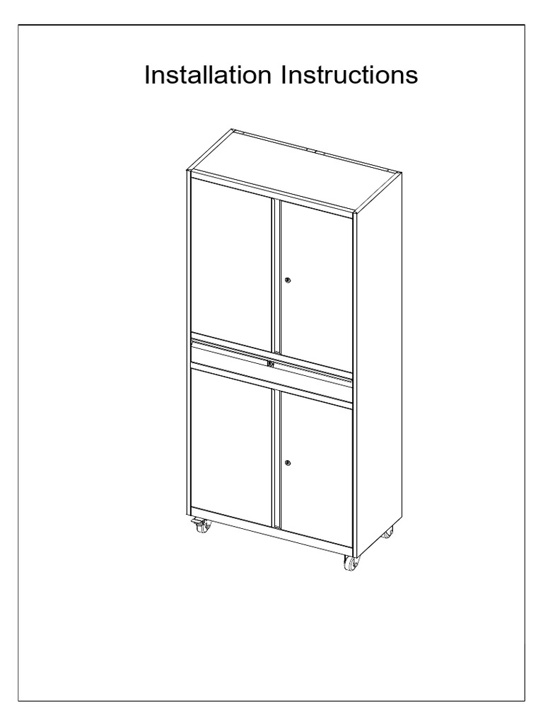 Manual for Tooling Storage Cabinet Assembly | PDF