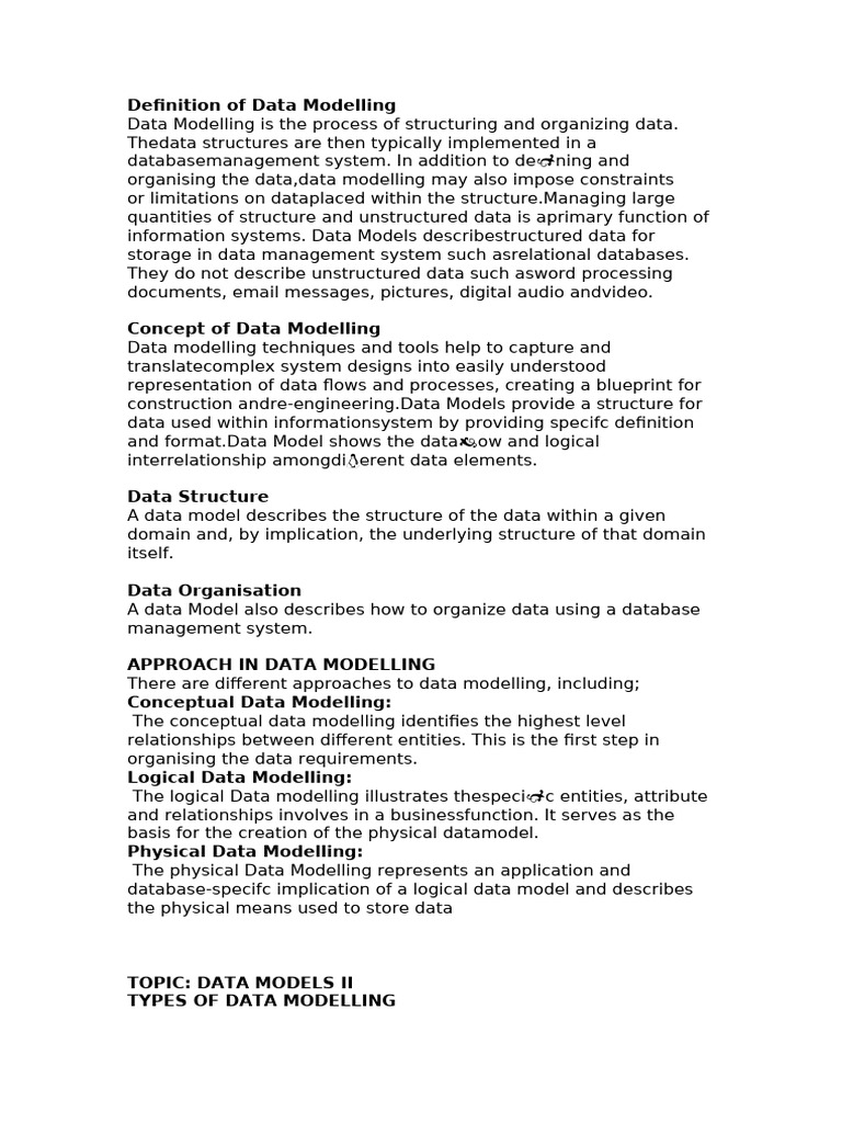 Data Modelling Techniques Explained | PDF | Data Model | Databases