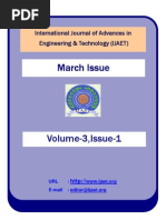 Download International Journal of Advances in Engineering  Technology IJAET Volume 3 Issue 1 by IJAET Journal SN83475155 doc pdf