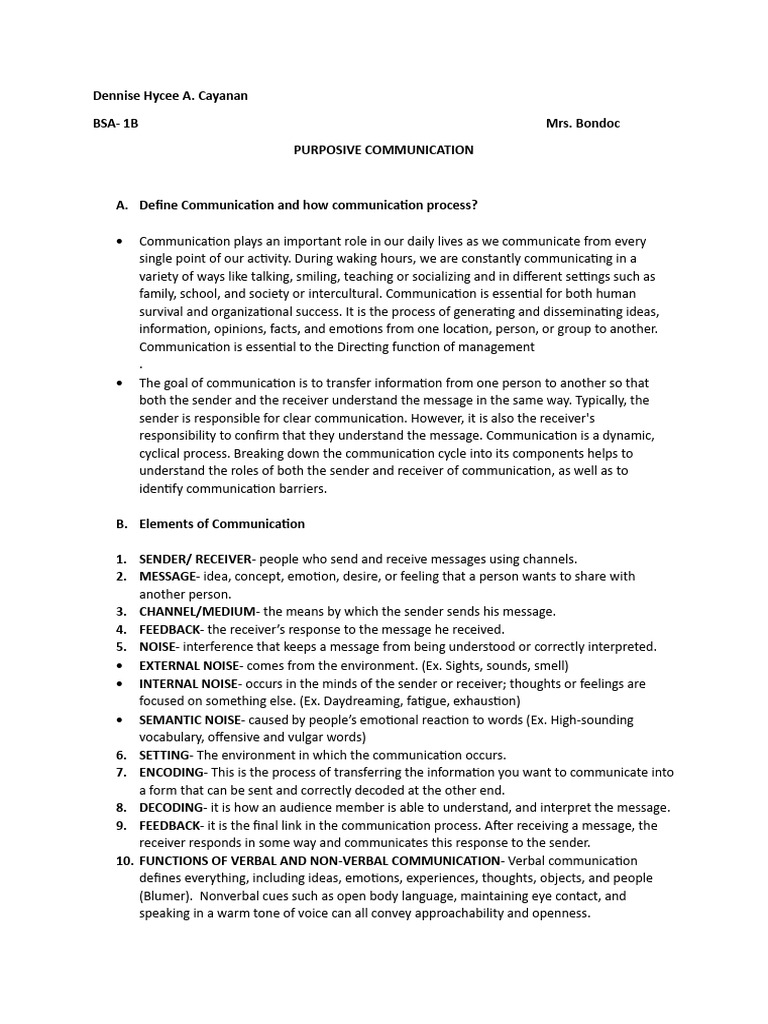 Understanding the Communication Process | PDF | Communication ...