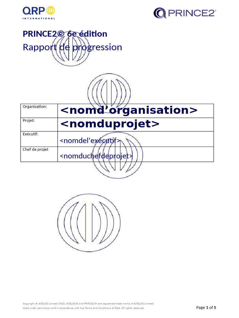 A11 P2 6th Ed. Highlight Report Template v1.0 FR | PDF