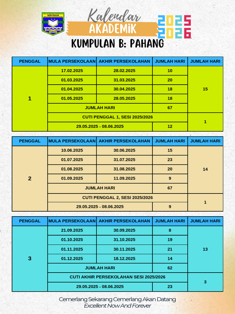 Kalendar Akademik Sesi 20252026 Pdf