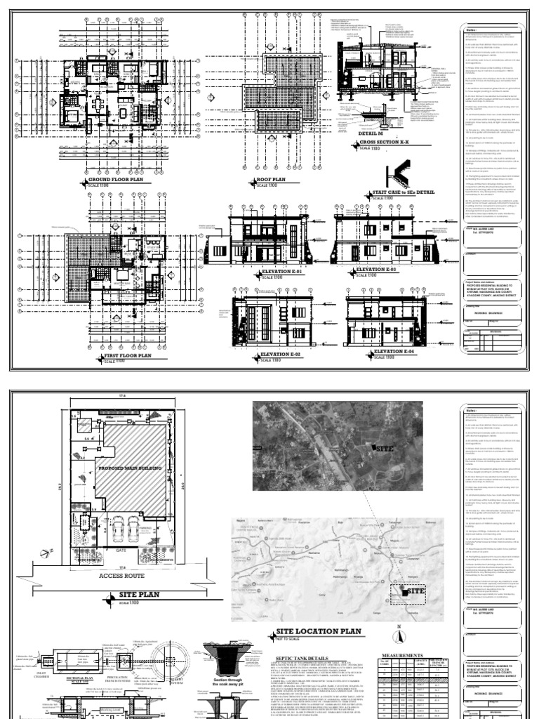 Residential Building Working Drawings | PDF | Architectural Elements ...