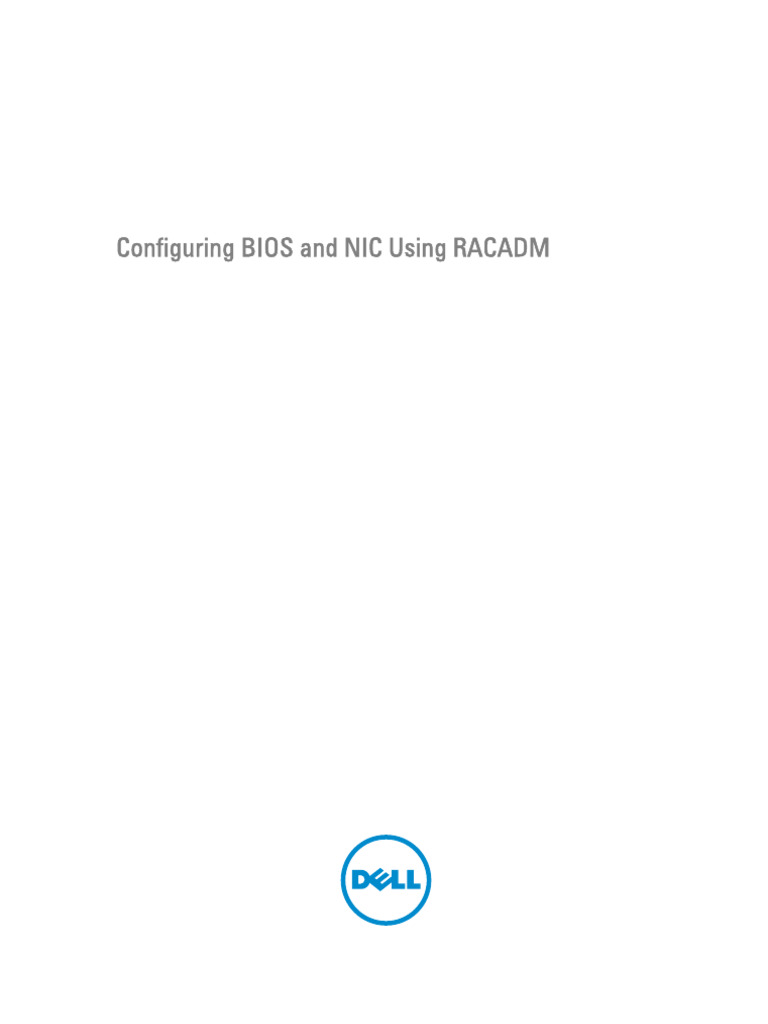 RACADM BIOS NIC Techsheet | PDF | Bios | Dell