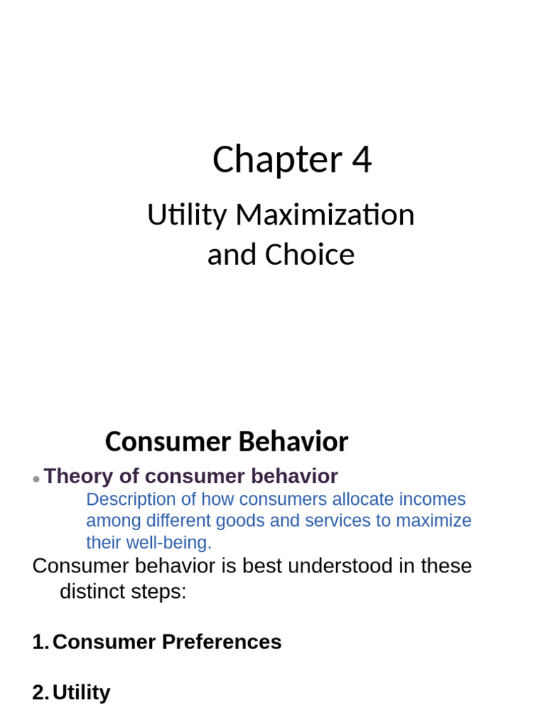 CH_-_04 | PDF | Utility | Microeconomics