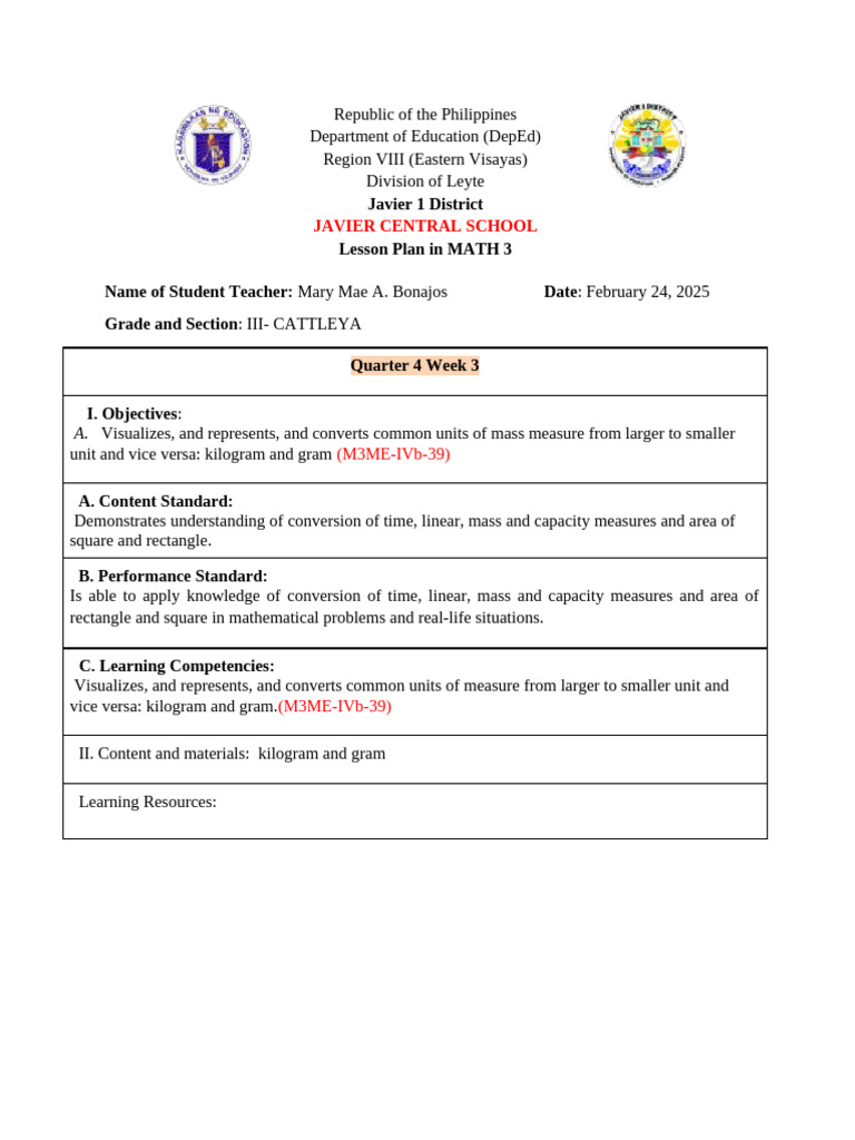 Converting Common Units of Mass Measure | PDF | Kilogram | Mass