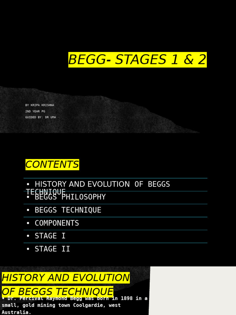 Begg Technique: Stages and Philosophy | PDF | Orthodontics | Dental Anatomy