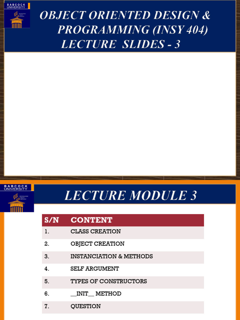 Python OOP: Class and Constructor Basics | PDF | Programming ...
