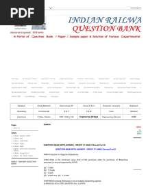 Indian Railway Question Bank_ Question Bank With Answer - Group ‘b’ Amm ( Stores) Part III