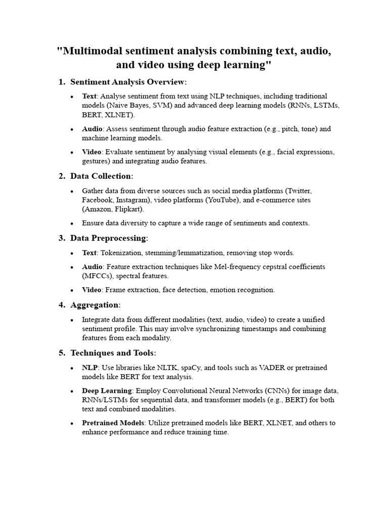 Multimodal Sentiment Analysis Techniques | PDF