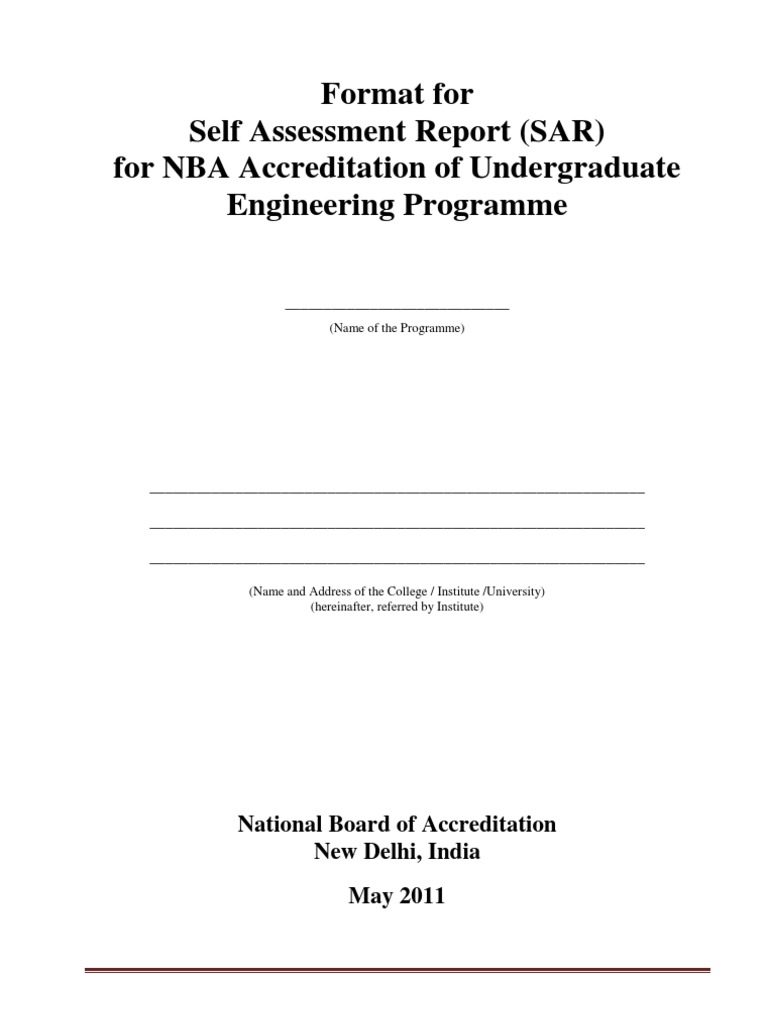 Self Assessment Report for NBA Accreditation | PDF | Libraries ...