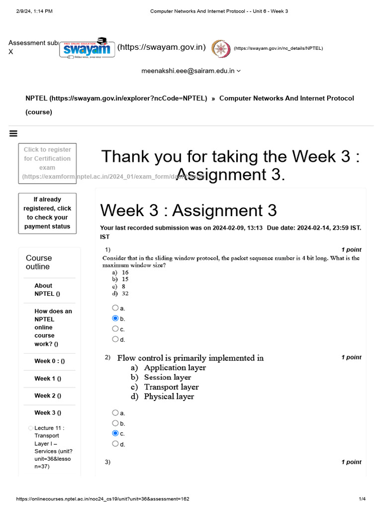 Week 3: Computer Networks Assessment | PDF | Computer Network ...