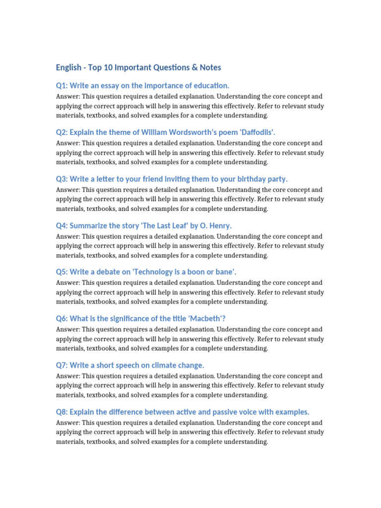 English Notes for Scribd | PDF | Poetry