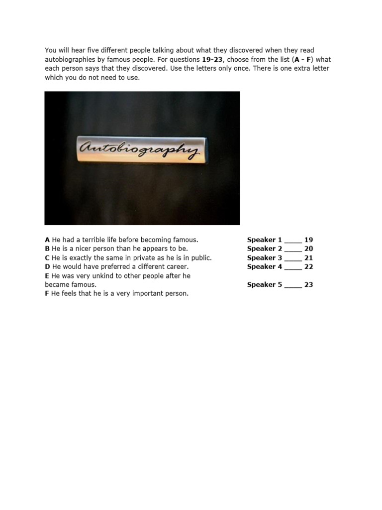 Discoveries From Celebrity Autobiographies Pdf