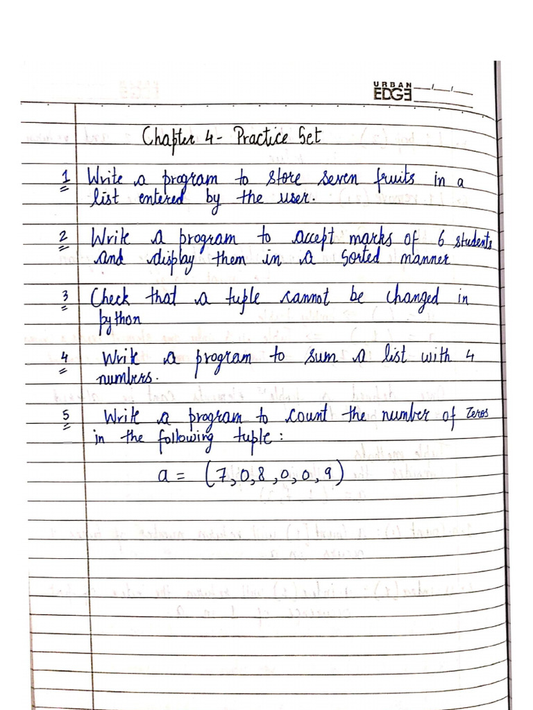 Chapter 4 Practice Set Pdf