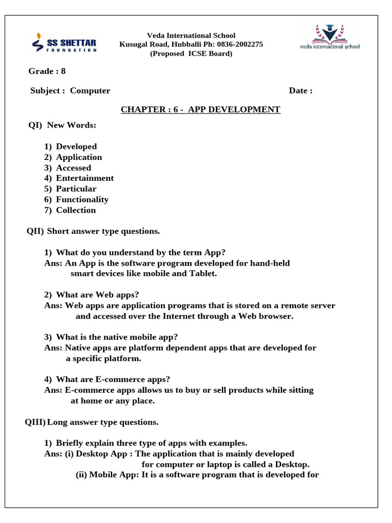 Understanding Web Apps for Class 8 | PDF