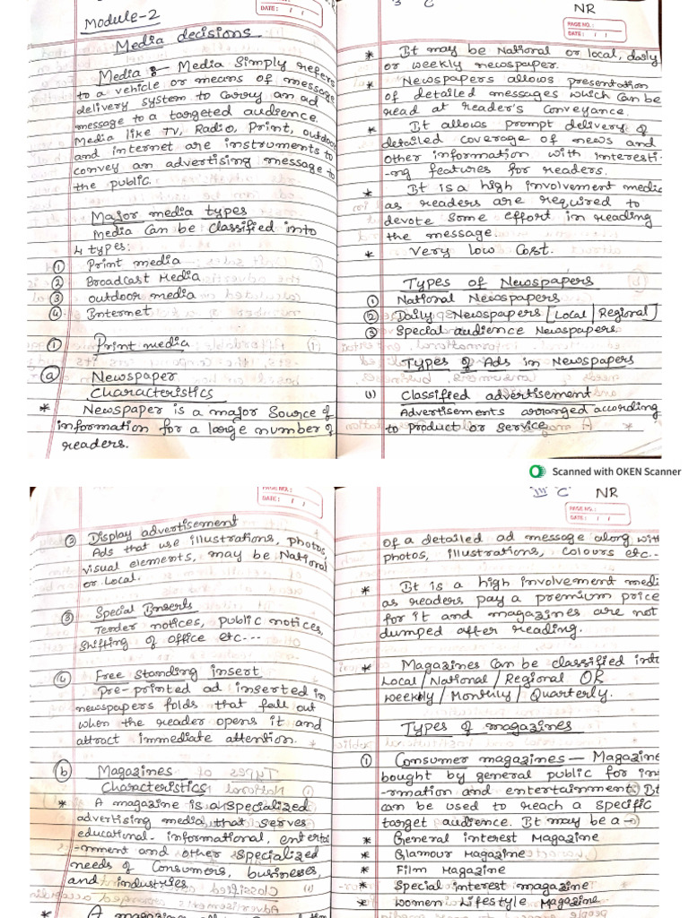 Advertisement Skills 2 and 3 Notes | PDF