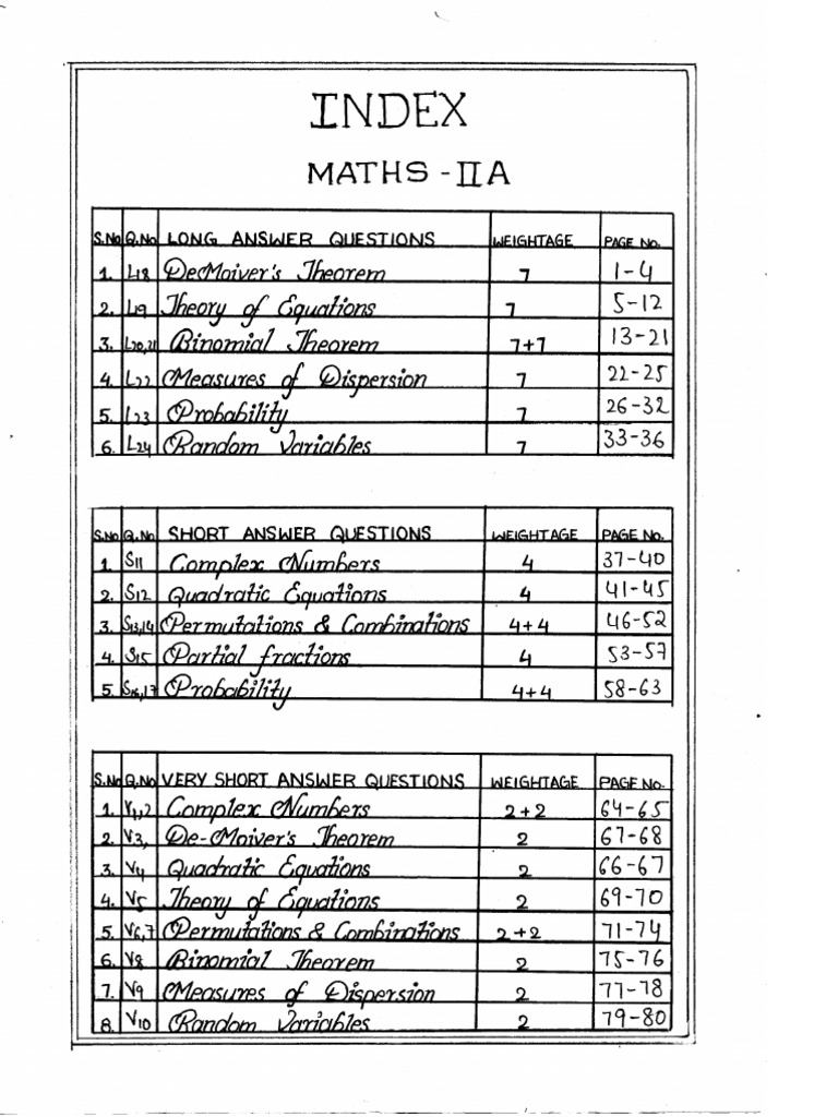 Intermediate Maths 2A Pass Marks | PDF