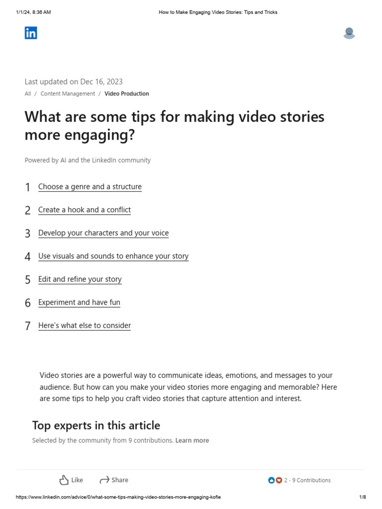 Engaging Video Storytelling Tips | PDF | Genre