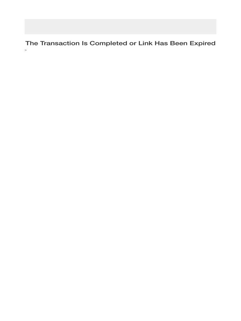 Transaction Completed or Link Expired | PDF