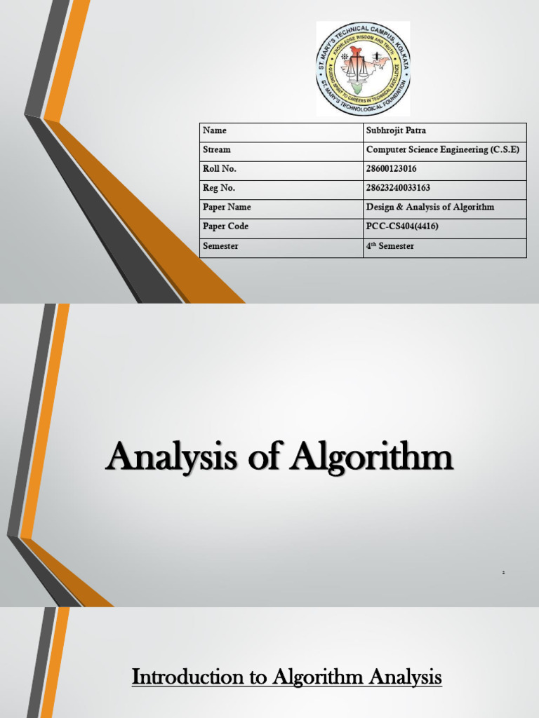 Algorithm Analysis: Time & Space Complexity | PDF | Time Complexity ...
