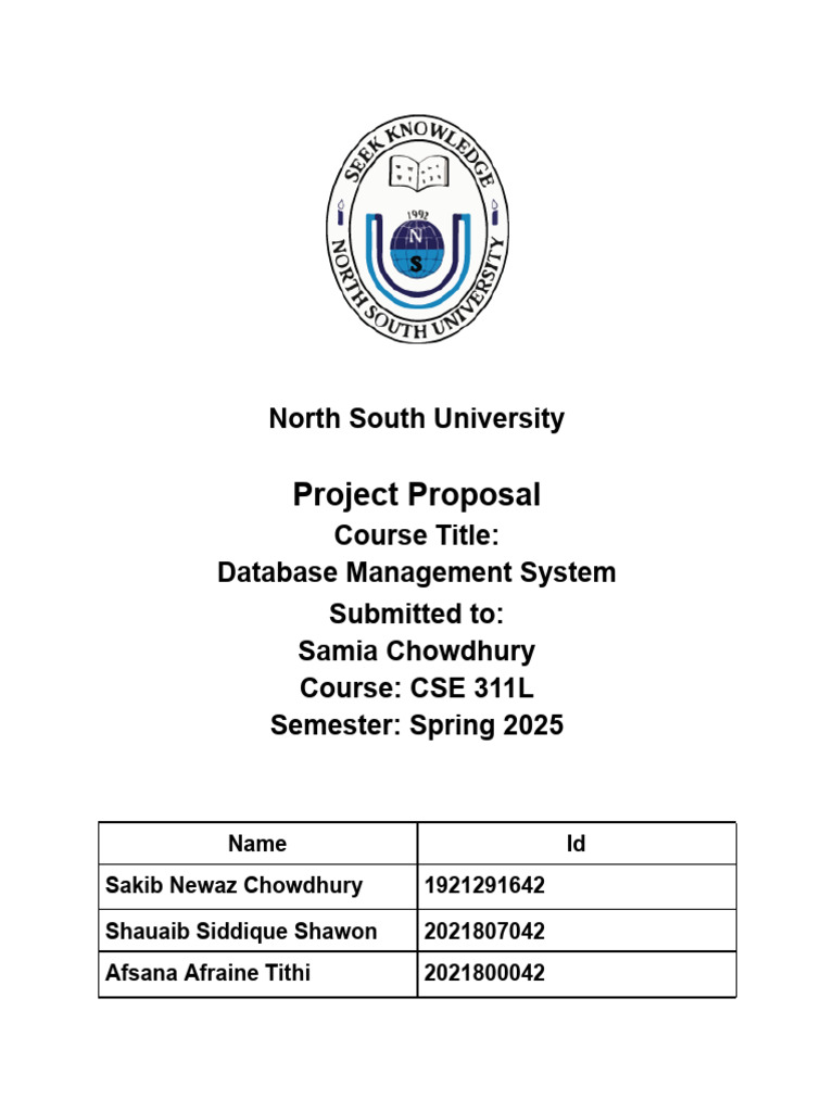Tech Product Management DBMS Proposal | PDF | Databases | Database ...