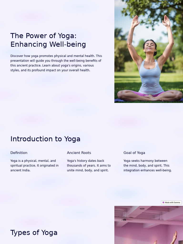 Benefits of Yoga for Mind and Body | PDF | Yoga | Relaxation (Psychology)