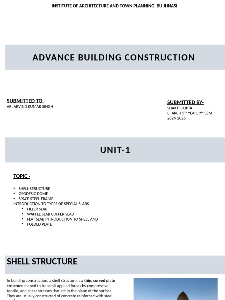 Advanced Shell Structures in Architecture | PDF | Concrete | Building ...