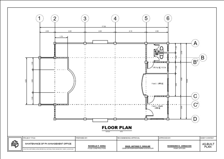 As-Built Floor Plan for Maintenance Office | PDF