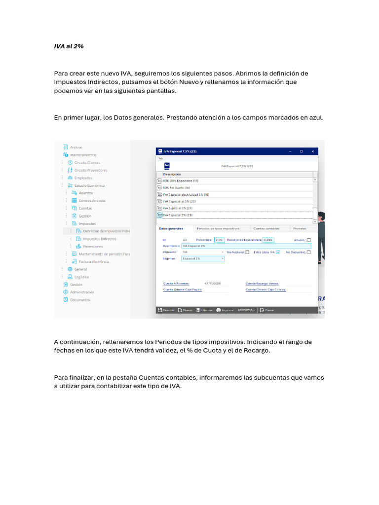 Configuración y Aplicación de IVAs | PDF