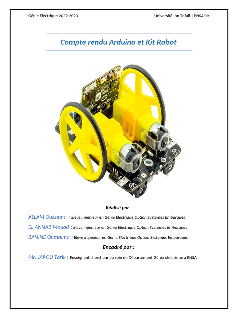 Kit Robot Suiveur de Ligne Arduino | PDF | Voitures | Véhicules à ...