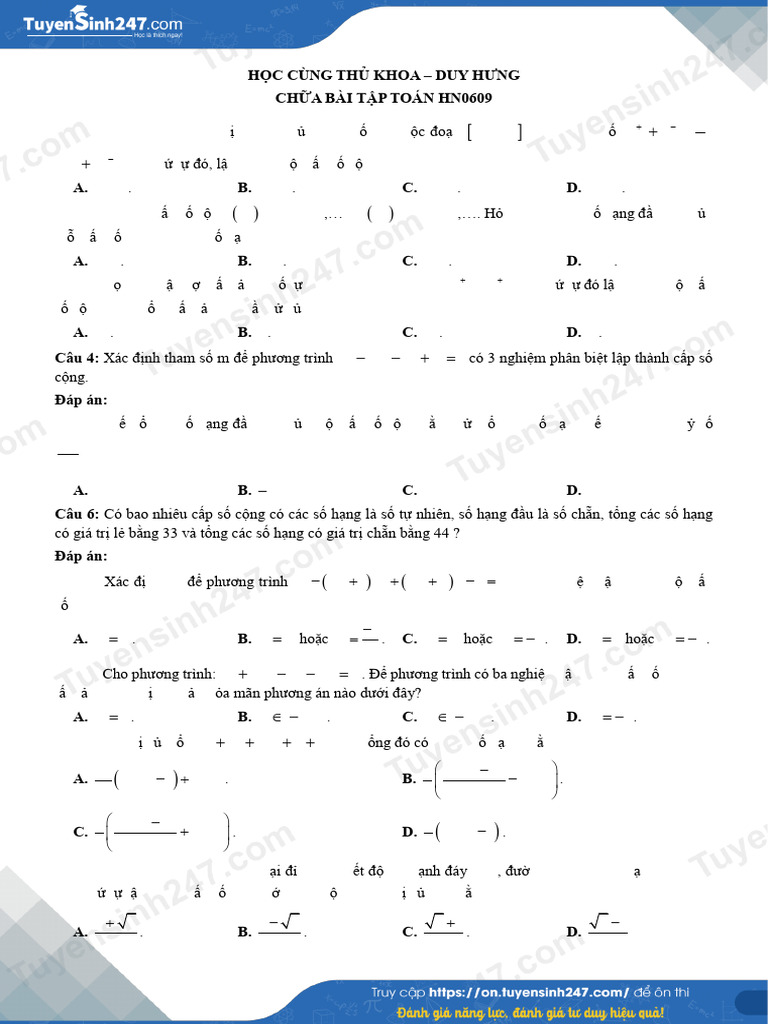 Buoi 2 - Chua Bai Tap Toan HN0609 | PDF