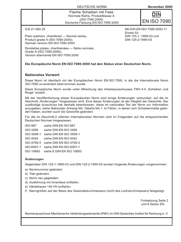 Din en Iso 7090-2000 - 240527 - 144410 | PDF