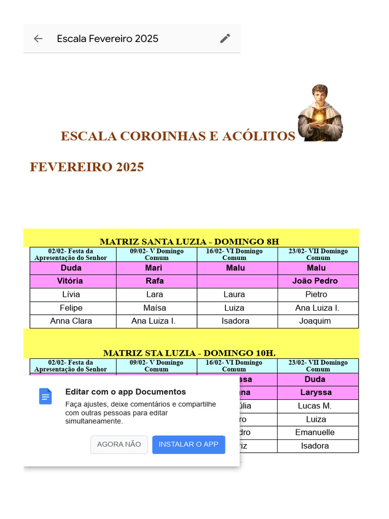 Escala Fevereiro 2025 Pdf