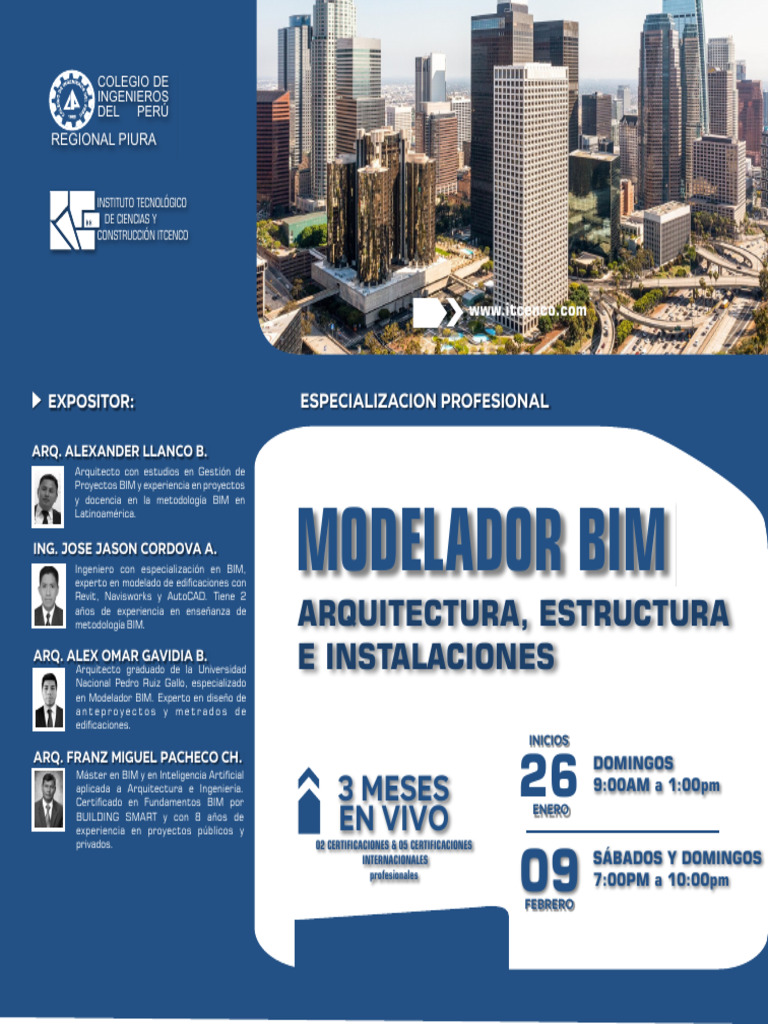 Virtual - Peru - Modelador Bim | PDF | Autodesk Revit | Modelado de ...
