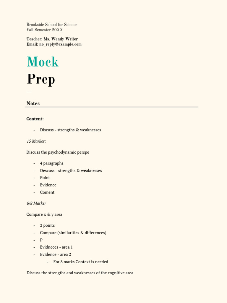 Class Notes | PDF