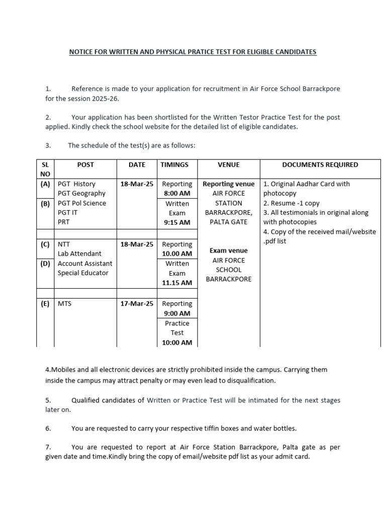 Eligible Lab Attendant | PDF