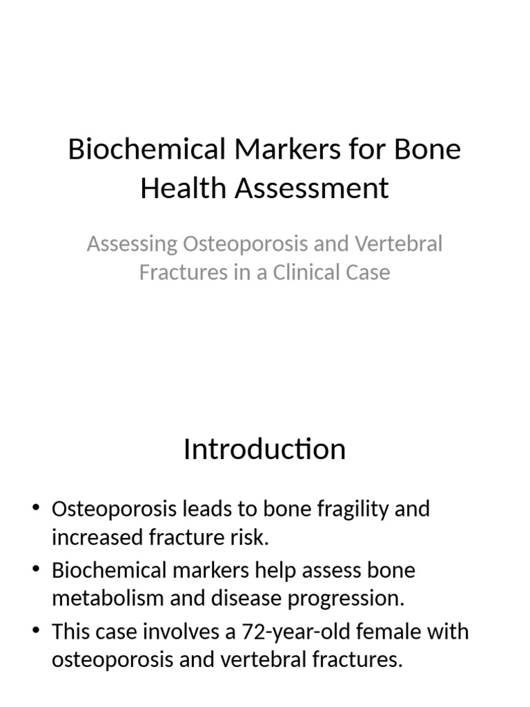 Biochemical Markers Bone Health | PDF