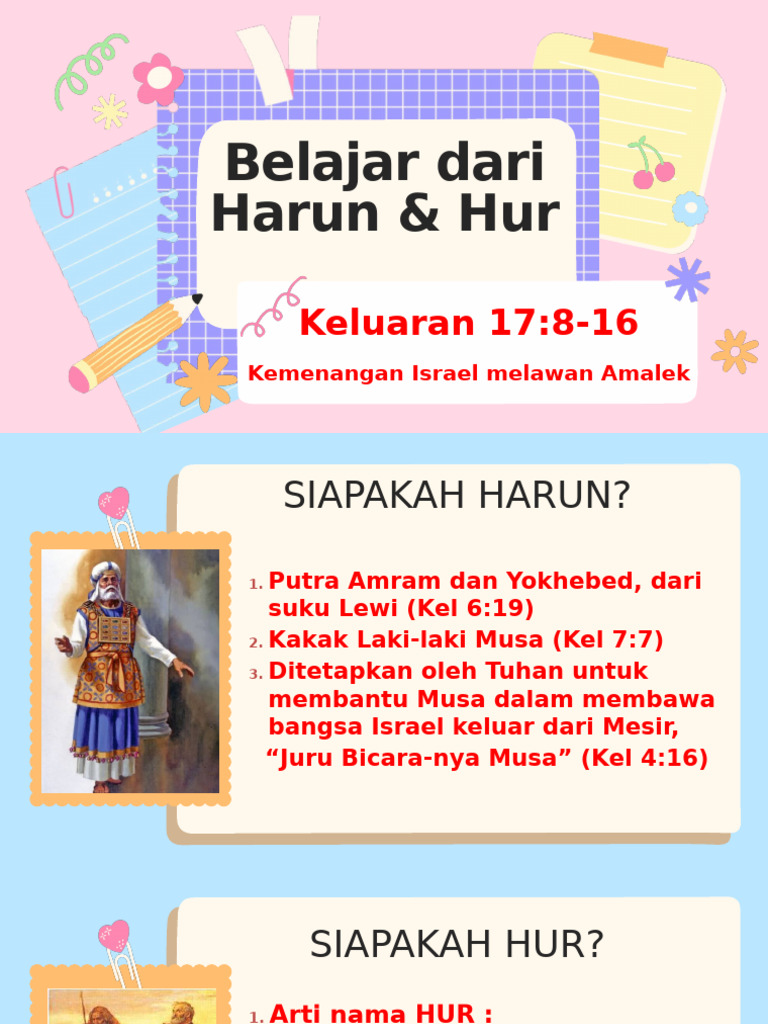 Pelajaran dari Harun dan Hur | PDF