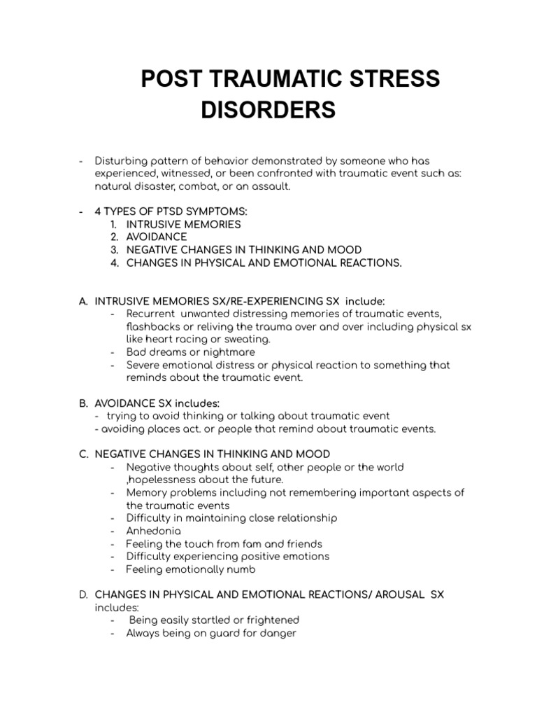 Understanding PTSD Symptoms and Treatment | PDF | Psychological Trauma ...