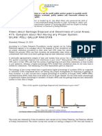 Views About Garbage Disposal and Cleanliness of Local Areas 41% Complain About Not Having Any Proper System: Gilani Poll/Gallup Pakistan