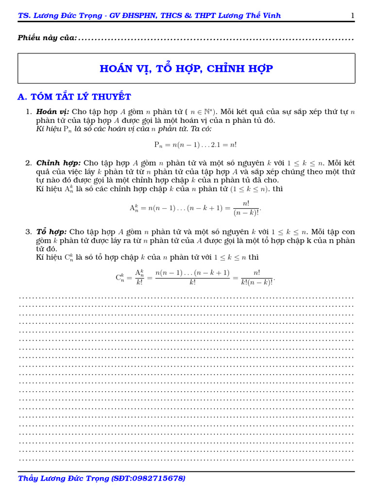 Hoan Vi-To Hop-Chinh Hop | PDF