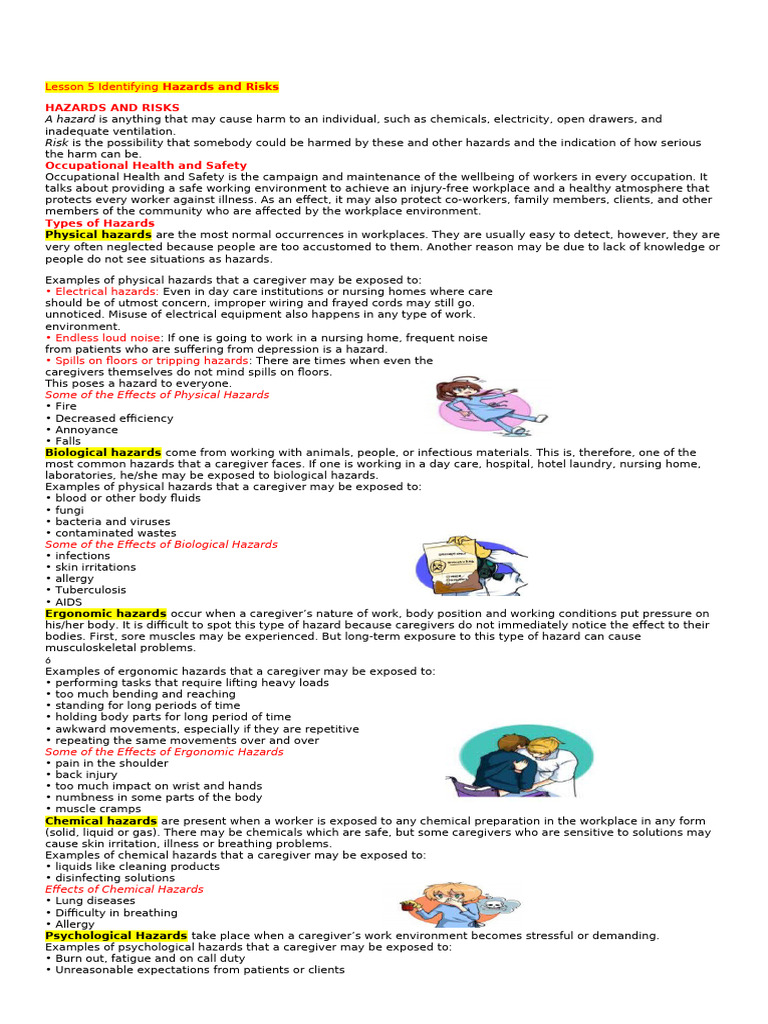 Home Biological Hazards Explained | PDF | Caregiver | Hazards