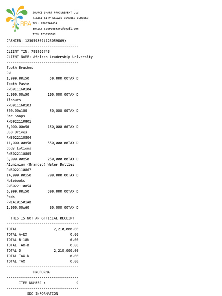 ALU Invoice - December | PDF