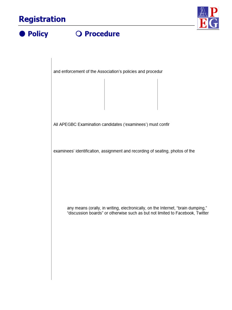 APEGBC Examination Misconduct Policy | PDF