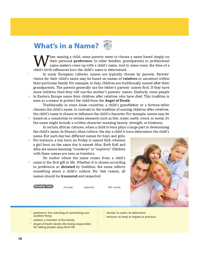 Understanding Names and Their Meanings | PDF