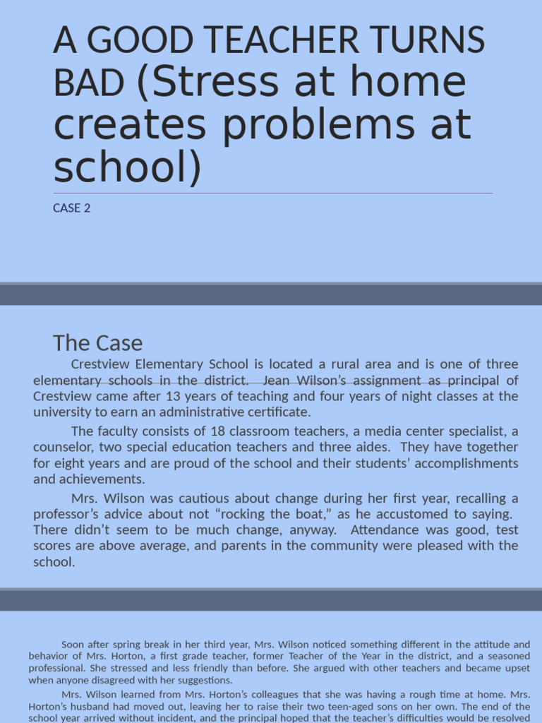 Teacher Stress Impacting Classroom Behavior | PDF | Teachers | Schools